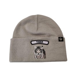 Goorin Bros. Tiger 107-1798 Beanie Uni 100% Acrylic Light Grey Plain Light Grey One Size, lightgrey