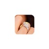 Cute Rabbit Carrot Animal Rings for Women Cubic Zirconia Crystals
