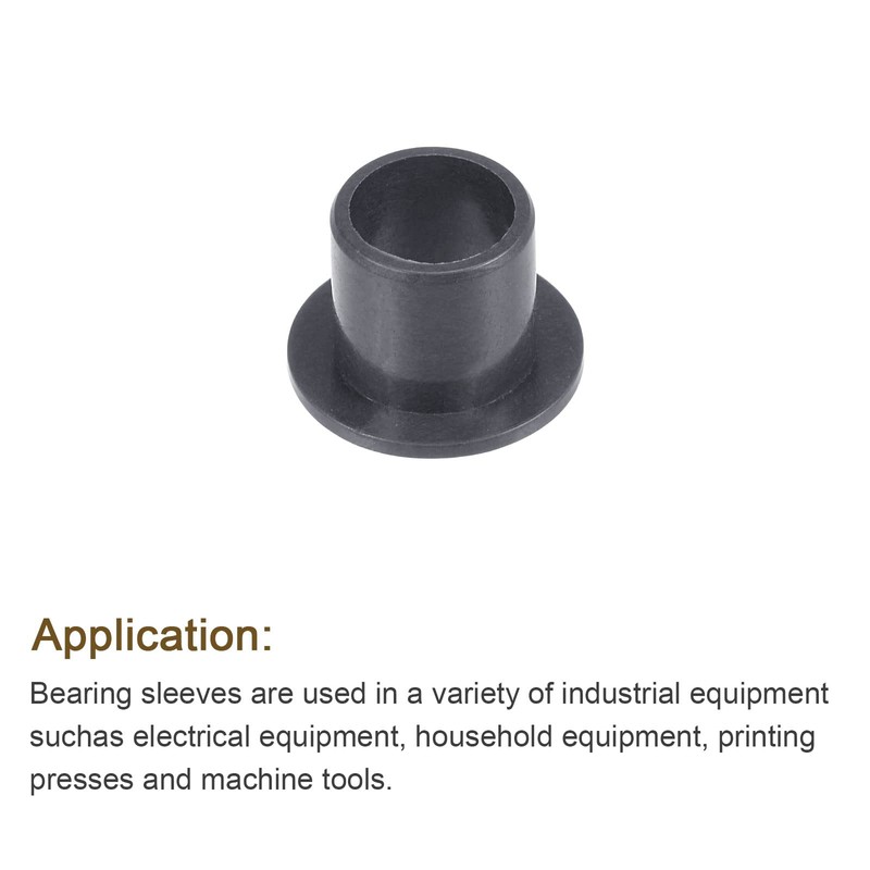 sourcing map Flanged Sleeve Plain Bearings 8 mm Bore 10
