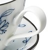 Japanese Pottery Cup_Saucer, Blue, 7.8 fl oz (200 ml), B40187180,