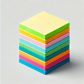 Sticky Notes 3x3 Power Stick 4 Bright Colors in 400 Pack 100 Sheets in 1 Color School Supplies Love Things to Write Office Supply People Quickly Notice Them