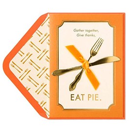 Thanksgiving Card Gather Together Give Thanks Eat Pie