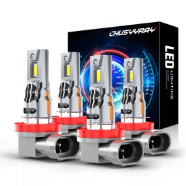 CHUSYYRAY 4PCS H9 H11 6000K LED Headlight Bulb High Low Beam for Toyota Tacoma 2016-2023