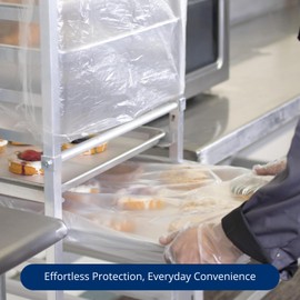 FSE Bun Pan Covers, Sheet Pan Bags, 28" x 7" x 33", .5 Mil Thickness, (Case of 600 Covers)