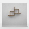 Ada Home Decor Webb Modern Light Walnut Wall Shelf 22.83''