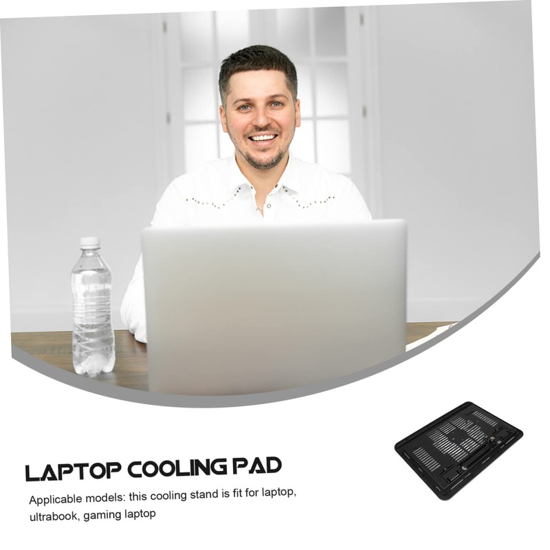 KOMBIUDA Quiet Laptop Cooling Pad Anti-Slip Design Portable Stand for