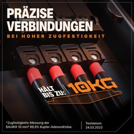 BAURIX BAURIX ? 2000 Stck Aderendhlsen Sortiment I Isolierte Hlsen nach DIN 46228-4: 2020-03 I 0,5 mm2 - 10 mm2 I Profi Isolierhlsen Set