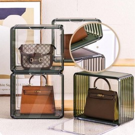 Acrylic figure organizer large shelf display stand 1 shelf 2 shelves Large (2 shelves)/Green