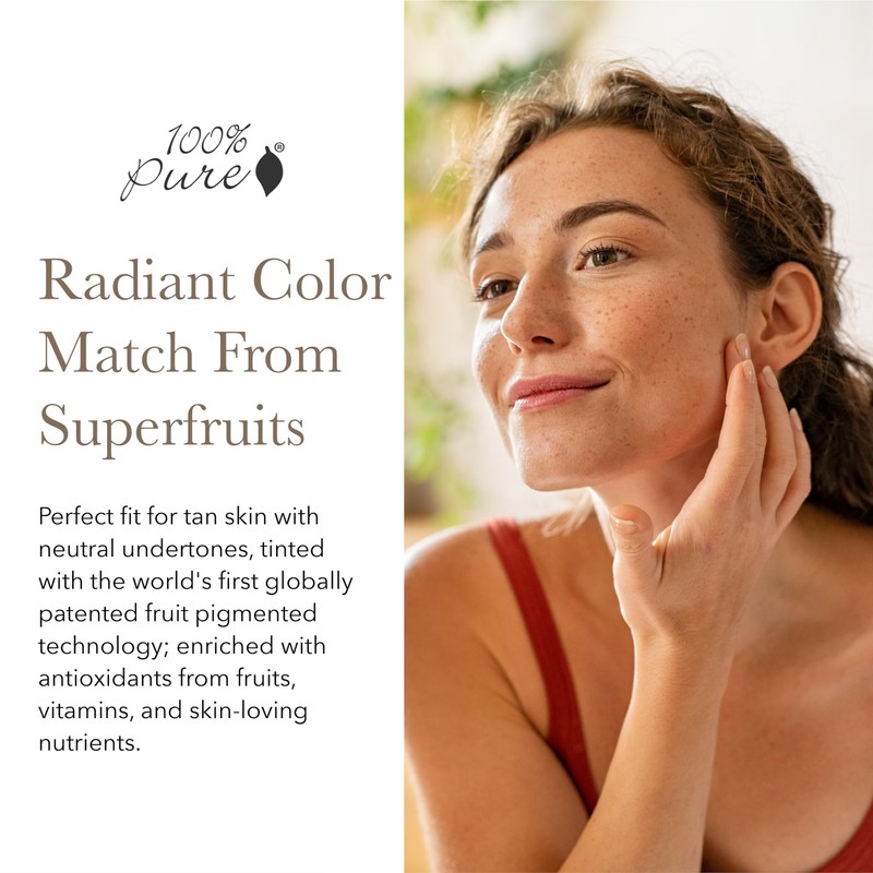 100% PURE Fruit Pigmented Healthy Foundation, Alpine Rose, Liquid Foundation