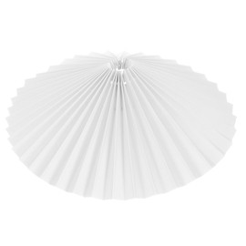 Hemobllo White Round Fabric Pleated Lamp Shade - E27 Replacement for Table & Pendant Lamps, 12x6 Inch