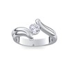AMOONIC AM36SS925ZIFA Engagement Rings with Zirconia Stone + Luxury Case