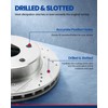 KAX 11.77in Front Disc Drilled Slotted Brake Rotors Pair Replacement