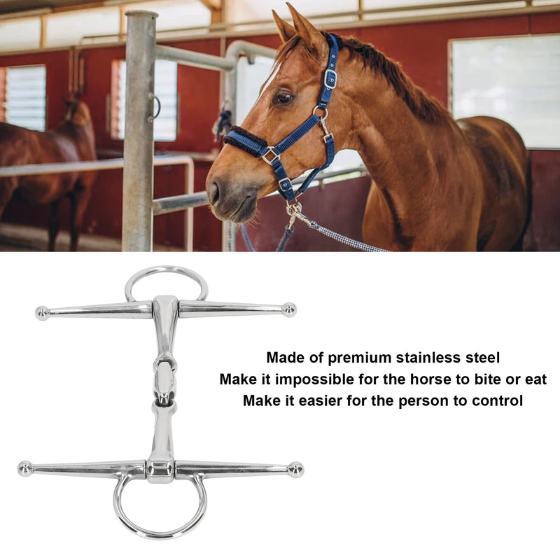 135mm Horse Mouth Bit Stainless Steel Horse Cheek Snaffle for