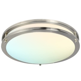 LUXRITE 16 Inch LED Flush Mount Ceiling Light, CCT Color Temperature Selectable 2700K | 3000K | 3500K | 4000K | 5000K, Dimmable Ceiling Light Fixture, 24W, 1960 Lumens, Energy Star, ETL Listed
