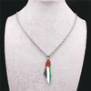 Palestine Map Pendant Necklace, Stainless Steel Chain, Multicolor，Peace Pendant (Gold)