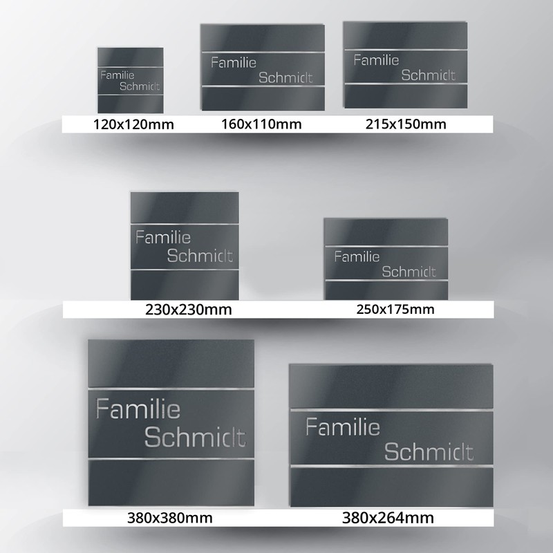 Graviers Design Door Sign Made of V2A Stainless Steel 215