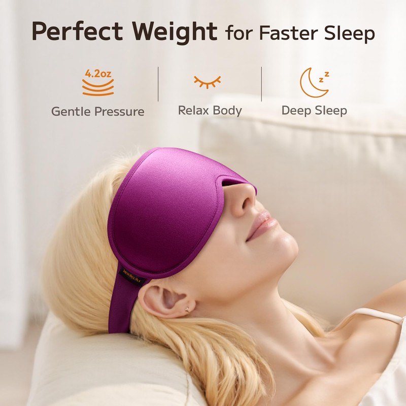 Weighted Sleep Mask 2 Pack - 3D Contoured Eye Masks