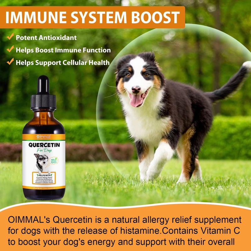 Quercetin for Dogs - Allergy Relief Support - Liquid Drops