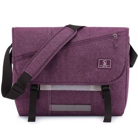 OIWAS Messenger Bag - 17 Inch Messenger Bag Men, Satchel Bags for Women, Lightweight Computer Bag, School Book Bag (Purple, 17 Inch)