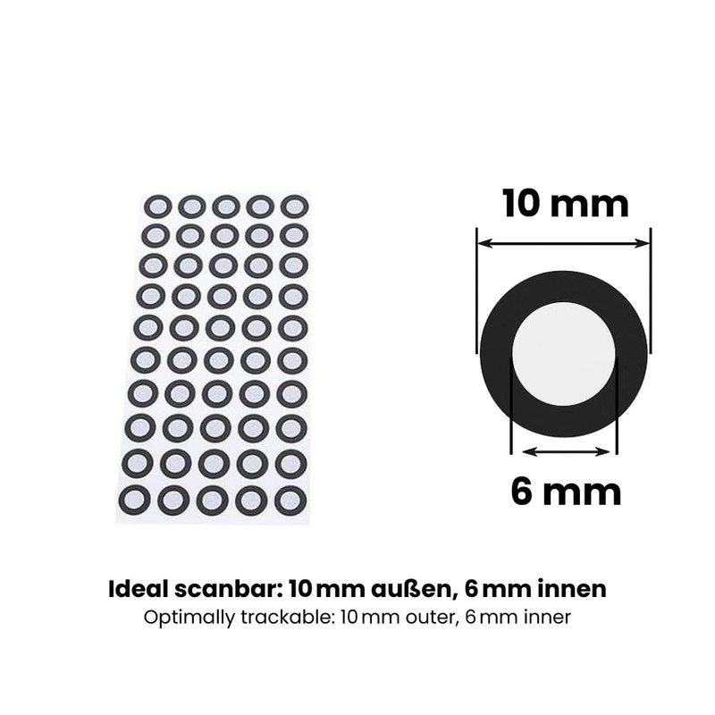 Pack of 500 3D Scan Markers - Diameter 10 mm