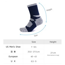 Finger Men's 5 Toe Socks, Cotton, Sports, Ankle Length, Crew Length, Half Length, Outdoor, Trekking, Gentleman, Breathable, Four Seasons, Set of 5 Pairs, Navy (5 Pairs) - 95NV