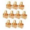 STOBAZA 2sets Tiny Woven Baskets Miniature Flower Baskets Seagrass Wedding