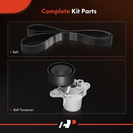 A-Premium Engine Serpentine Belt Drive Kit Compatible with Volkswagen 2014-2015/2018 Jetta, 2014-2015/2018-2022 Passat, 2014-2015/2017-2019 Beetle - 1.8L 2.0L