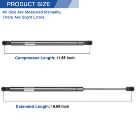 AiYiGu 4643 Rear Hatch Trunk Lid Shocks Struts Lift gate Supports Gas Springs Compatible with 1994-2004 Ford Mustang, 2000-2007 Panoz Esperante, Pack of 2 PCS, Replace PM2014 SG304019