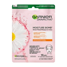 Garnier Beauty Face Mask, Hydrating for Dry and Sensitive Skin, With Hyaluronic Acid + Chamomile, 1 Tissue Mask (28ml) 28 grams