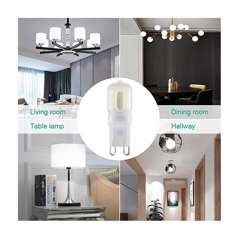 Sriomny G9 LED Bulb 10 Pack , 2W 20W Halogen