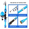 Kid Fishing Pole,Small Fishing Pole and Reel Combo Portable Telescopic