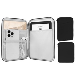 MoKo 6-7" eReader Sleeve Bag for 7" ereader Colorsoft Signature Edition, All-New 6" ereader 11th Gen 2022/10th Gen 2019/8th Gen 2016, 6.8" ereader Paperwhite 11th/10th Gen 2021/2018, Black