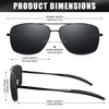 Peekaco Aviator Sunglasses Polarized UV Protection for Men Women, Pilot