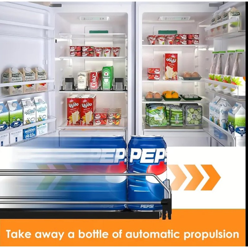 Soda Can Dispenser for Refrigerator, Automatic Drink Dispenser That Accommodates