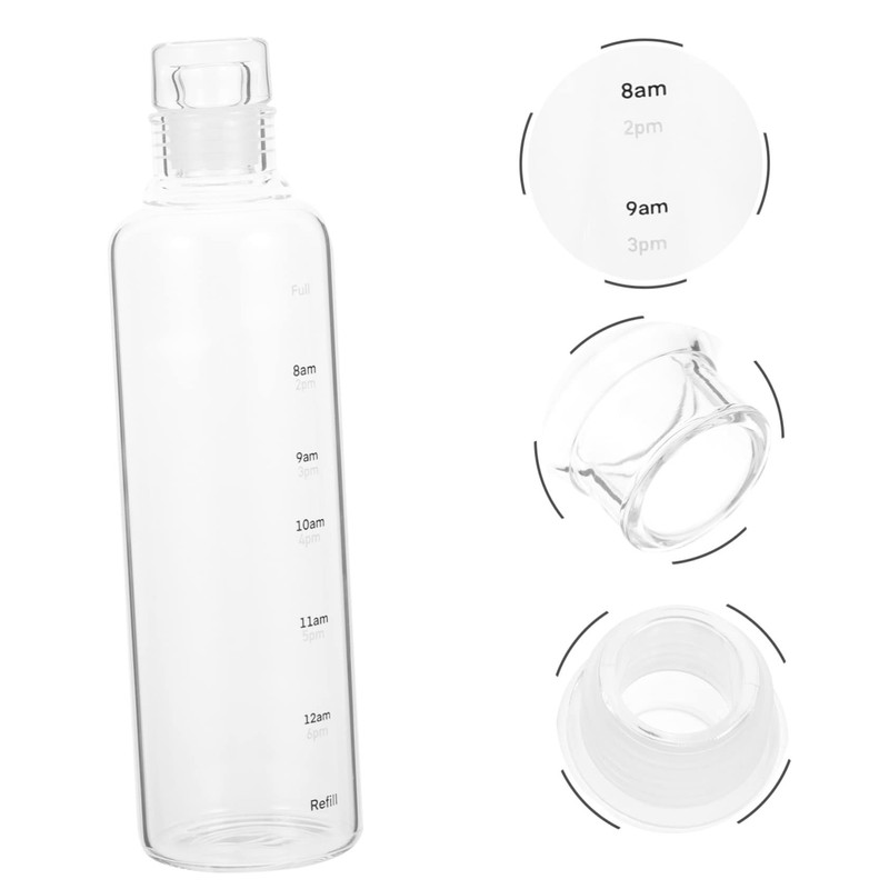 BIUDECO Hydration Tracker Water Bottle Portable Plastic Drinking Cup with