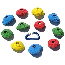 12 Mini Jugs l Bolt-on Rock Climbing Holds l Mixed Bright Tones