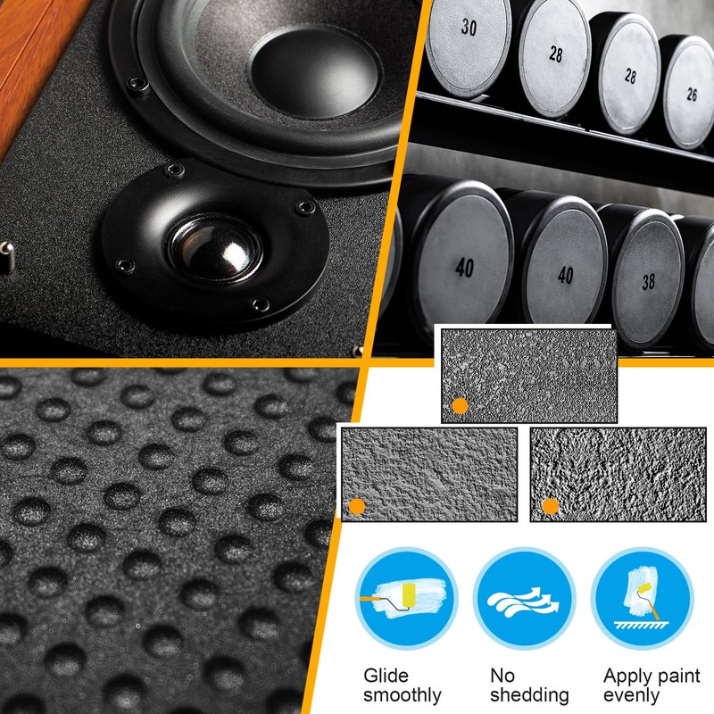 Therwen 5 Pcs 8 Inch Textured Paint Roller Bed Liner