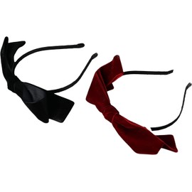 2 PCS Big Bowknot Hair Band Bow Headband,Velvet Bow Hairband, Bow Headbands for Women Girls,Knotted Women Headbands Fashion Hair Accessories (Style1, One size)