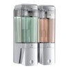 Shampoo and Conditioner Dispenser 2 Chamber No Drill Shower Soap