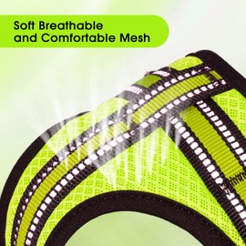 Wisedog Ajustable Mesh Breathable Dog Harness - Reflective Webbing, Lightweight No Pull Harness with 3 Fast-Release Buckles for Dogs Walking, Running and Outdoor Adventures, Yellow XS