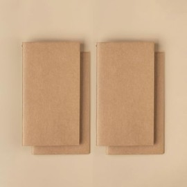 OLETHA Travel Notebook Journal Refills Inserts, 7.5 x 4 inch, Blank & Unlined, Set of 4