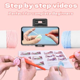 Crochet Kit for Beginners Adults - 2 PCS Axolotls Crochet Kit with Step-by-Step Video Tutorials, Beginner Knitting Set for Teen, Amigurumi Crocheting Animal Kits, DIY Art Craft, Great Gifts for Girls