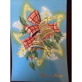 Vintage postcard "Happy new year" in Italian