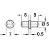 28 x 5 mm Steel Shelf Support Pins (Suki), Steel