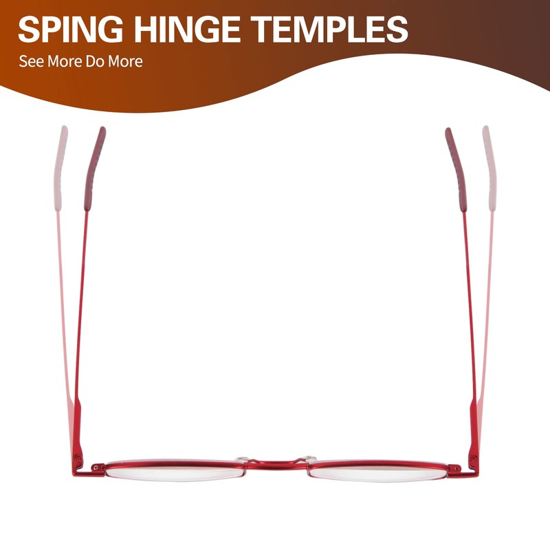 I-Mag Mini Metal Spring Hinge Reading Glasses with Slide Open