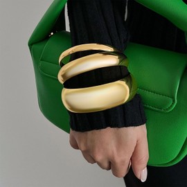 Gold Bracelets for Women Chunky Gold Bangles for Women Gold Cuff Bracelets Set Stackable Adjustable Open Bangle Bracelets Irregular Bracelets Jewelry Gifts