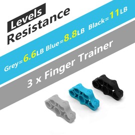 ZANPOON Finger Exerciser, Guitar Finger Exerciser and Climbing Trainer 3 Different Levels