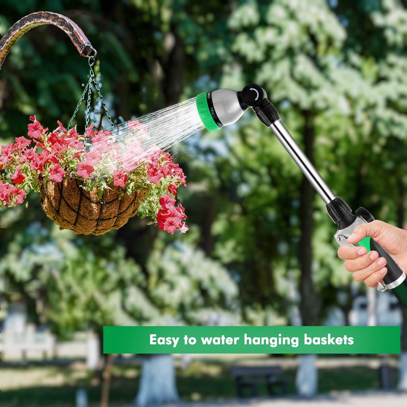RESTMO Metal Watering Wand, Heavy Duty Garden Hose Wand with