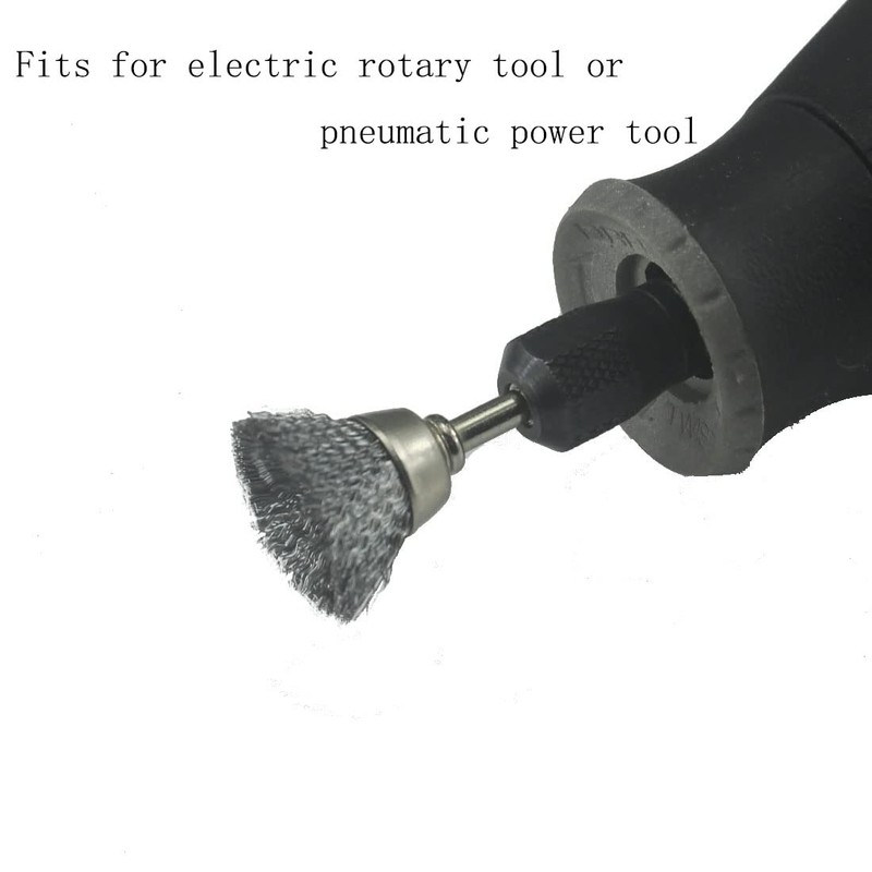 𝐉𝐔𝐍𝐋𝐈𝐗𝐍 30 Pcs Wire Brush Wheel, 1/8 Inch Shank Coarse
