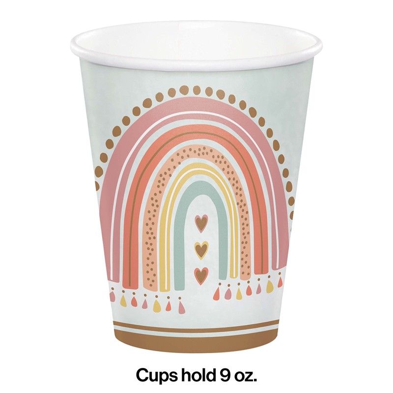 Trendware Boho Rainbow Paper Cups, 24 ct